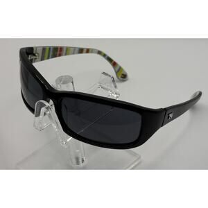 Tommy Hilfiger Sunglasses TH8075 BLK-3 Black Wrap Stripe Arms 59mm